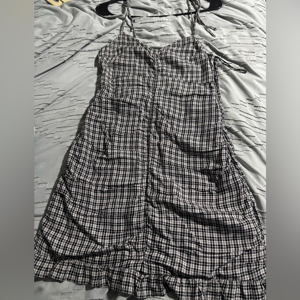 Hollister Monochrome Checkered Dress